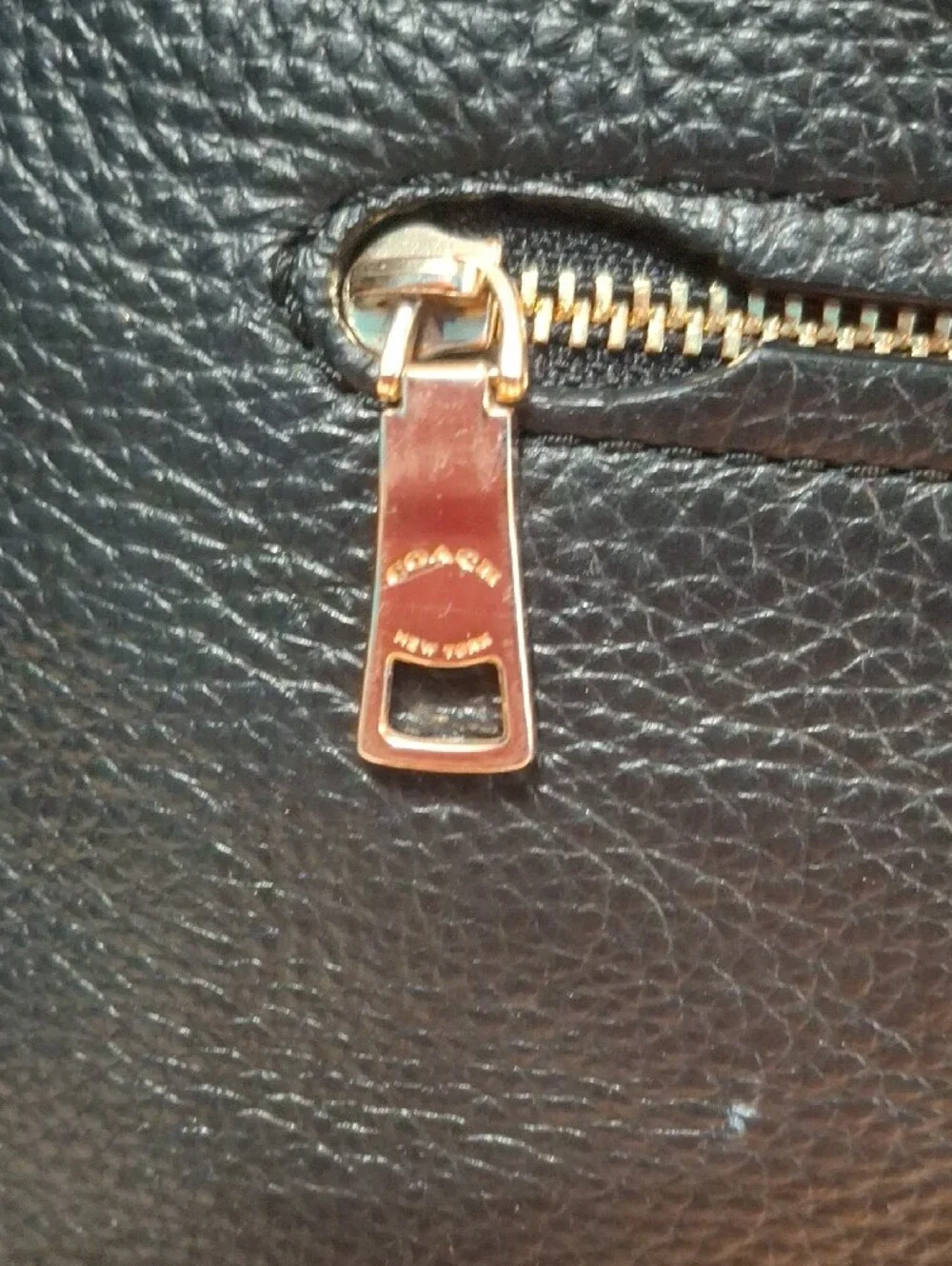 Coach Abby Duffle Black Pebbled Leather Shoulder Hobo with Gold Hardware